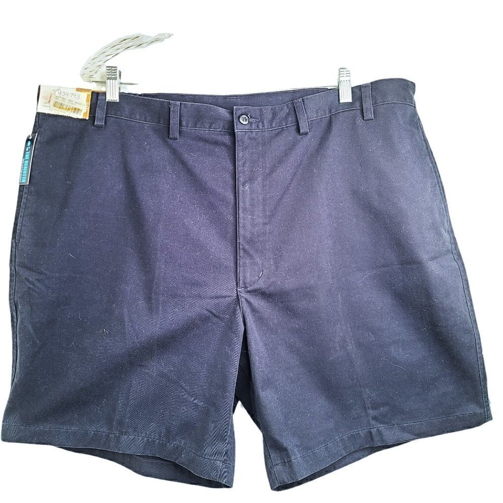 NWT Oak Creek Flat Front Navy Blue Chino Shorts 46"